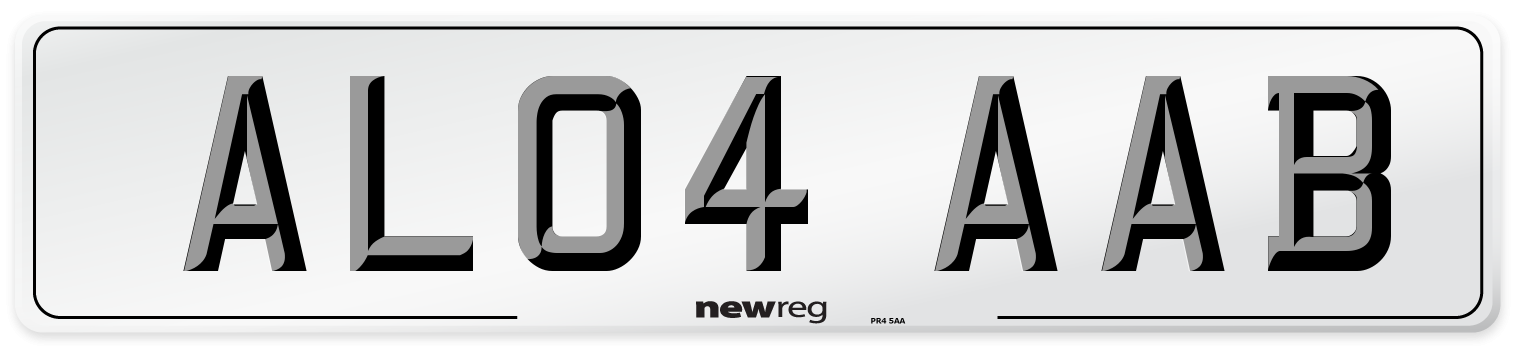 AL04 AAB Number Plate from New Reg